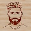 Bearded Male Vector Figure Male figure with beard, created as vector art for cutting machines or stencils.
