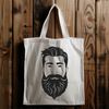 Bearded Male Silhouette Male figure with beard depicted in vector format.