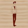 Neutral Male Pose SVG Design A male figure in a neutral pose, designed as vector art for digital use.