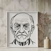 Neutral Pose Male Character Design SVG A digital illustration of an adult male figure in a neutral pose.