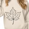 Free Vector Art Leaf Design A stylized illustration of a maple leaf, suitable for use in various digital formats such as SVG, PNG, and PDF.