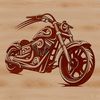 Motorcycle Illustration with Ornate Details Illustrative design of a motorbike with ornate details.