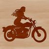 A simple silhouette of a motorcycle in vector format.