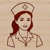 A professional illustration of a female nurse, suitable for various applications including vector design and commercial use.