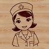 An illustration of a woman in a nursing role, suitable for various uses including design projects.