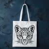 Exotic Animal Face Illustration A close-up illustration of a wild ocelot's head, suitable for vector art designs.