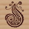 Whimsical Paisley Ornament Decorative Paisley shape with ornate details, ideal for vector design projects.