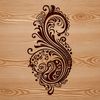 Intricate Floral Pattern Vector Art A traditional ornate paisley shape with intricate details, suitable for vector design and cutting machine applications.