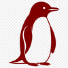 Penguin Vector Design for Cricut Machines A stylized illustration of a penguin in black outline form, suitable for digital cutting machines like Cricut.