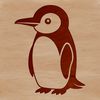 A simple penguin illustration created in vector format.