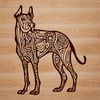 Beautiful Standing Great Dane Icon Large dog breed, specifically the Great Dane, depicted in a standing position.