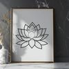 Beautiful Stylized Lotus Illustration Illustration of a stylized lotus flower with symmetrical petals and center.