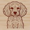Poodle Portrait Illustration A detailed illustration of a Poodle's head, designed as vector art.