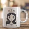 A young female princess character designed as a vector image for digital use.