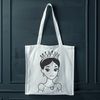 A young female princess character illustrated in vector format.