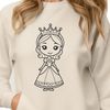 Royal Vector Artwork Cartoon princess design created with SVG graphics.