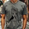Editable Girl Princess Graphic An editable vector graphic image of a girl dressed as a royal princess.