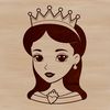 Female royalty character created as an SVG vector graphic for digital design.