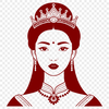 Digital Vector Royalty Free Image A digital illustration of a female character dressed in royal attire, suitable for vector-based designs.