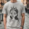 Beautiful SVG Princess Clip Art Design A royalty-free female character, designed as vector art for cutting machines like Cricut or laser cutters.