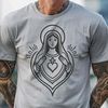 Sacred Symbol SVG Vector Illustration A stylized vector illustration of the Immaculate Heart in a religious context.