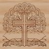 Free Clip Art Cross Silhouette A detailed illustration of a crucifix with intricate design elements.