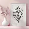 Free Sacred Heart Clipart for Digital Use A stylized illustration of the Sacred Heart icon, suitable for digital use as vector art.