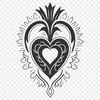 Sacred Heart Symbol Illustration A stylized illustration of the Sacred Heart symbol in a vector format.