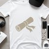 A detailed vector illustration of a scroll with a ribbon tied at the top, suitable for commercial or personal use.