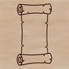 A scroll with a parchment texture, symbolizing academic achievement and graduation.