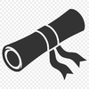 A digital representation of a scroll, suitable for vector art projects and cutting machine designs.
