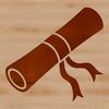 An illustrated scroll with a traditional parchment design suitable for commercial or personal use.