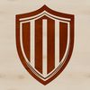 A digital shield icon with bold lines and geometric shapes.