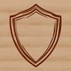 Shield icon designed as a vector graphic for digital design projects.