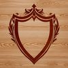 Ornate shield design vector art for graphic projects