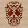 Stylized Skull Clip Art Vector A stylized ornate skull illustration suitable for various design applications.