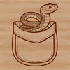 Reptile Graphic SVG Design A graphic illustration of a snake, suitable for vector art and design.
