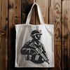 Male Military Character Vector Graphic A military personnel character designed as a vector graphic.