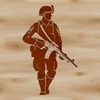 Guard of Honor Vector Graphic A detailed illustration of a soldier in uniform, suitable for vector graphics and cutting machines.