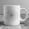 Vector illustration of a delicate spider web in various layers and shapes.