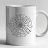 Free Vector Web Art A detailed illustration of a spider web, suitable for vector graphics and cutting machine designs.