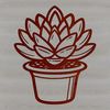 Vector Desert Flower An isolated vector graphic of a desert succulent with detailed foliage.