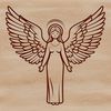 A digital angel design created with scalable SVG graphics.