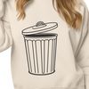 Modern Bin Design in Vector Format An illustration of a standard trash can with a lid, designed for vector use in various design projects.