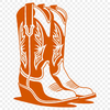 Western Style Footwear Vector Graphic A pair of cowboy boots with intricate stitching and buckles, designed as a vector graphic.