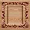 Vector frame design with detailed lines and shapes, suitable for cutting machines or laser cutters.