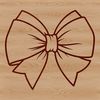Simple Gift Idea SVG Clipart A simple bow clip art design suitable for various occasions such as Christmas or birthday gifts.