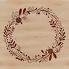 A floral wreath design created in vector format, suitable for use with cutting machines and stencils.