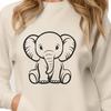 A detailed illustration of an elephant in a vector format, suitable for digital and print use.
