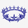 Spiritual Symbol Illustration Vector illustration of the Crown of Thorns, a symbol in Christianity with thorny branches forming a circular shape.